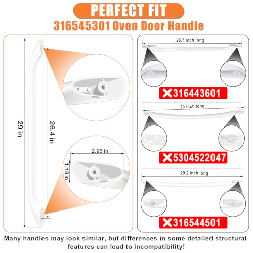 Upgraded 316545301 Oven Handle for Frigidaire Stove Door Handle Replacement - Image 4
