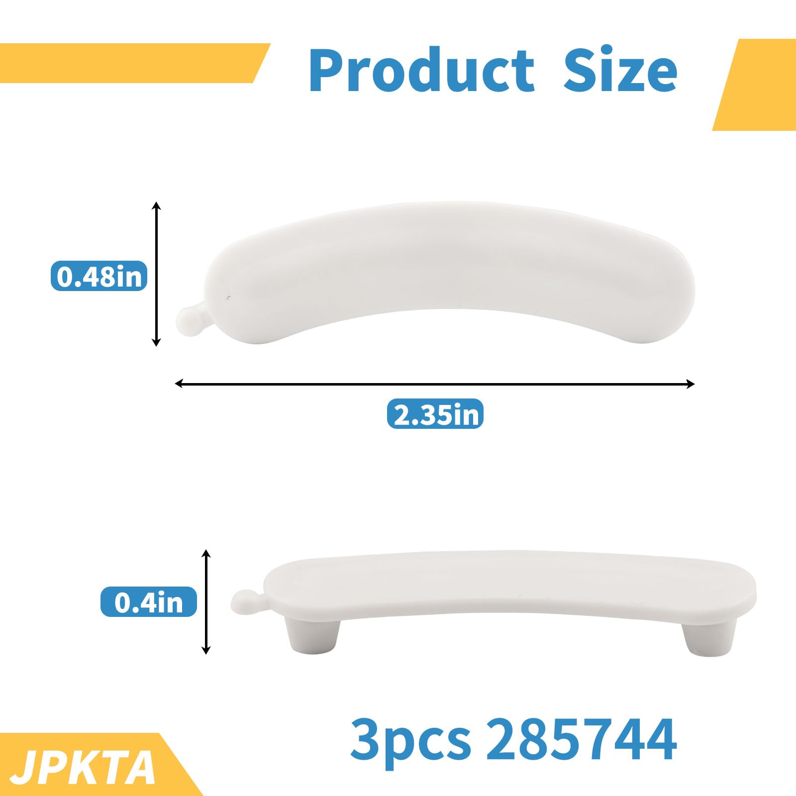 Washing Machine Kit includes 3 pcs WP63907 Suspension Spring,1 pcs W10250667 Counterweight Counter Balance Spring,3 pcs 285744 Tub Wear Pad Replacement Part Compatible with Whirlpool Kenmore Washer - Image 3
