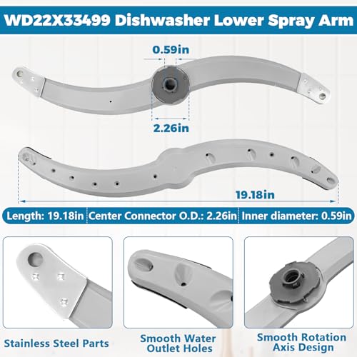 WD22X27724 WD22X33499 Dishwasher Lower Spray Arm Replacement for GE - Image 4