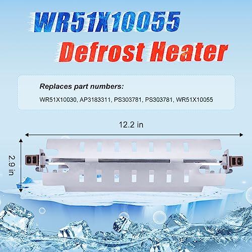 M Motico WR51X10055 Refrigerator Defrost Heater Kit, WR55X10025 Refrigerator Temperature Sensor, WR50X10068 Defrost Thermostat Compatible with General Electric Hotpoint Refrigerators - Image 4
