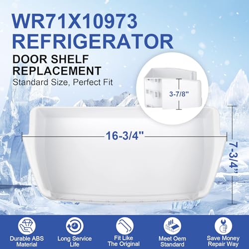 UPGRADED WR71X10973 Refrigerator Door Bin Shelf Replacement Compatible with General Electric (GE) HotPoint Fridge Middle Shelf Parts (NO FRONT)Replace WR71X10253,WR71X10607,2313915,AP5628753,PS3513394 - Image 4