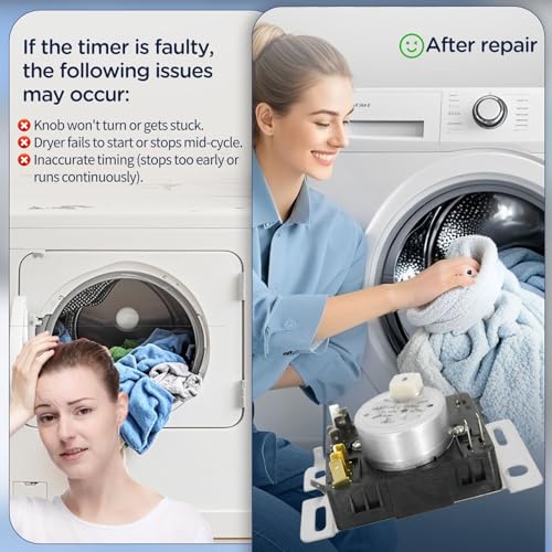 W10642928 WPW10642928 Dryer Timer Compatible with Maytag 7MMGDC400DW1, MEDX655DW1, MGDX655DW0, MGDX655DW2, Replacement for W10642928c, PD00043061, 4448993, AP6023568, PS11756913, EAP11756 - Image 8