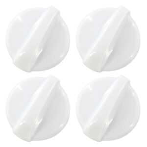 GYOFFULL 4 Pack WB03T10282 Stove Knob White Gas Oven Range Control Assembly