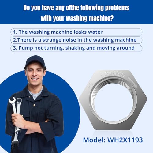 WH2X1193 Washing Machine Hub Nut Replacement for Ge Washer Tub Nut - Image 8