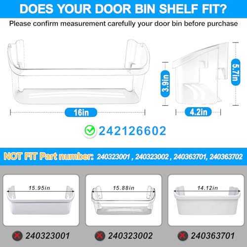 UPGRADED 242126602 Refrigerator Door Bin for Frigidaire Shelf Replacement - Image 6