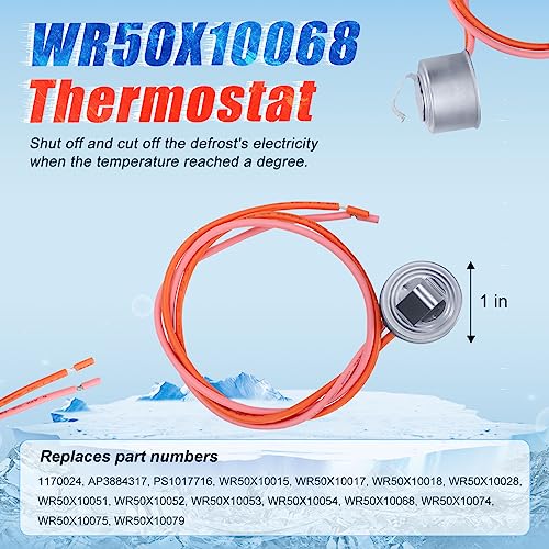 M Motico WR51X10055 Refrigerator Defrost Heater Kit, WR55X10025 Refrigerator Temperature Sensor, WR50X10068 Defrost Thermostat Compatible with General Electric Hotpoint Refrigerators - Image 6