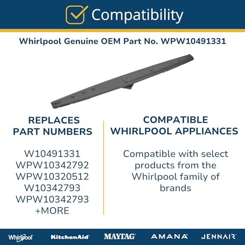 Whirlpool WPW10491331 OEM Dishwasher Lower Wash Arm Assembly - Image 8