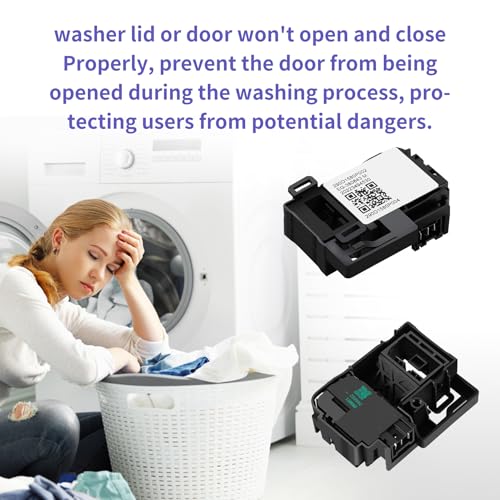 WH01X27954 WH01X24381 WH02X24399 Washer Lid Lock Switch Washer Lid Lock Bezel Washer Lid Lock Striker Compatible for GE Hotpoint Top Load Washer Washing Machine Cover Lid Lock Switch Replacement Parts - Image 6
