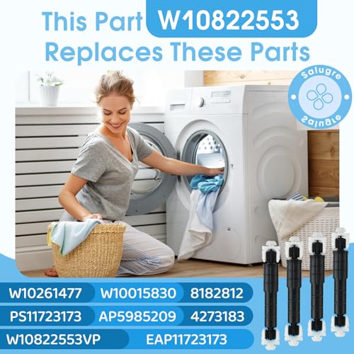 OEM W10822553 8182812 Washer Shock Absorber 4-Pack Compitable for Whirlpool Maytag Amana Kenmore KitchenAid Washer, Replacement Part W10015830 W10261477 W10822553VP 4273183 AP5985209 EAP11723173 - Image 8
