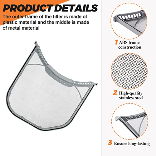 【𝟮𝟬𝟮𝟲 𝘂𝗽𝗴𝗿𝗮𝗱𝗲】ADQ56656401 DLEX3700W DLE3400W DLE3500W Dryer Lint Filters replacement for LG kenmore by Beaquicy-Positively reviewed for sturdiness with UPGRADED STAINLESS STEEL METAL SCREEN - Image 8
