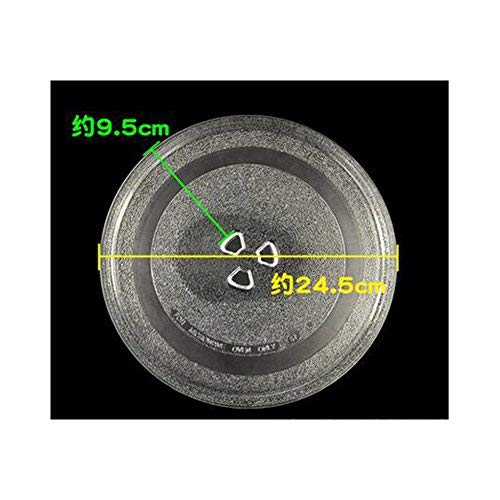 9.6” Small Microwave Glass Turntable - Compatible with Panasonic F06016D00XN & A06015G10XN, 9-5/8” Replacement Plate for Insignia 252100500496, 245mm for Galanz Nostalgia