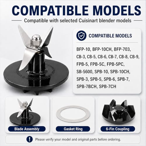 SPB-456-2B Blender Blade Assembly Compatible with Cuisinartt Blender Parts - Image 8