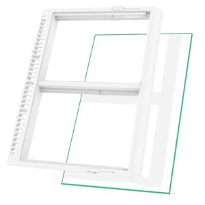 UPGRADED 240364787 Refrigerator Crisper Drawer Cover with 240350608 Crisper Glass Replacement Compatible with Frigidaire kenmore Refrigerator Drawer Replacement, Fridge Crisper Pan Drawer Cover
