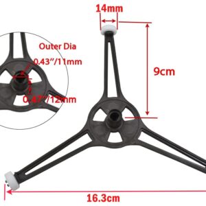 Triple Arm Microwave Turntable Ring Microwave Glass Plate Tray Support Holder Rotating Ring Roller Replacement Inner ring for 9.6" Microwave Oven Glass Flat Turntable Plate (9.6'')