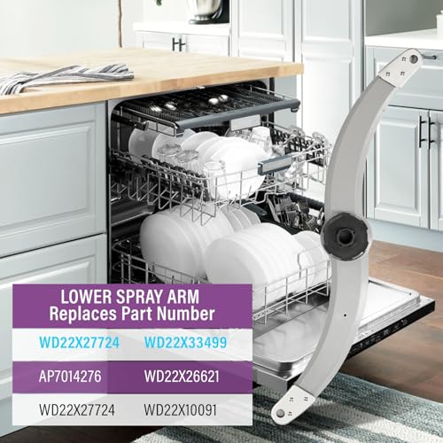1PCS-WD22X27724 WD22X33499 Dishwasher Lower Spray Arm Assembly Fits for GE Dishwasher Lower Spray Arm - Compatible Replaces AP7014276 WD22X26621 WD22X10091 GDF550PSR3SS GDF540HGD2BB Spray Arm Assembly - Image 7