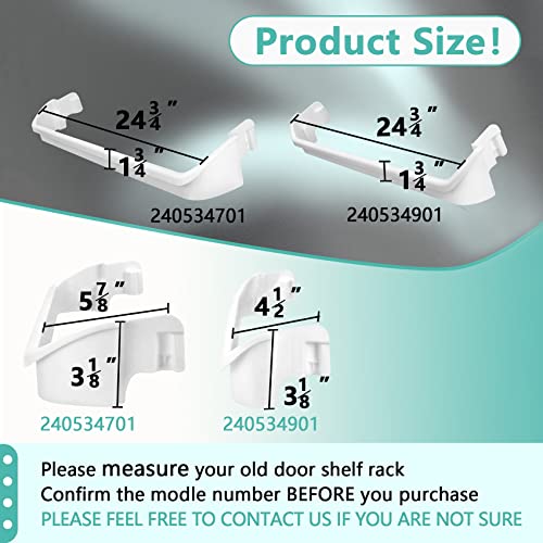 Upgraded 240534901 X2 & 240534701 X1 Refrigerator Door shelf retainer bar - Image 8
