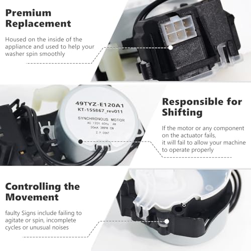 ZNTVW W10913953 W11481722 49tyz-e120a1 Washer Shifter Actuator - Image 8