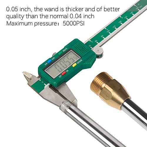 Sooprinse Pressure Washer Wand,Stainless Steel Quick Connect Lance,Replacement Spray Wand,16",5000PSI - Image 8