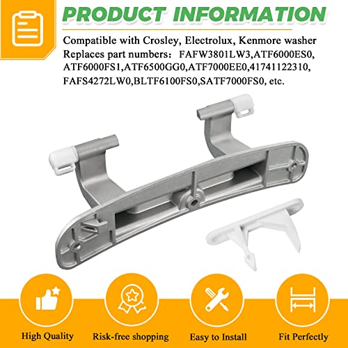 Upgraded 134550800 Affinity Washer Door Hinge with Bushings & 131763310 Door Striker Kit-Fit for Frigidaire Electrolux Kenmore Crosley Washing Machine-Replaces 1191162 AP3886714 PS1152380 by Techecook - Image 6