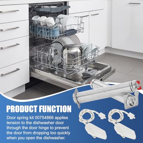 2025 Upgraded 00754866 Dishwasher Door Spring Kit (Stainless steel) Compatible With Bosch Dishwasher Parts, Replaces AP5804978 PS8770519 00623540 00627230 00659339 00751392 3279707-10 Year Warranty - Image 6