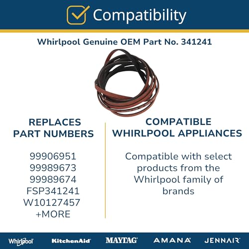 Whirlpool 341241 Dryer Drum Belt - Image 4