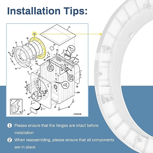134550500 Washer Outer Door Compatible With frigidaire Affinity Washer Door - Image 6