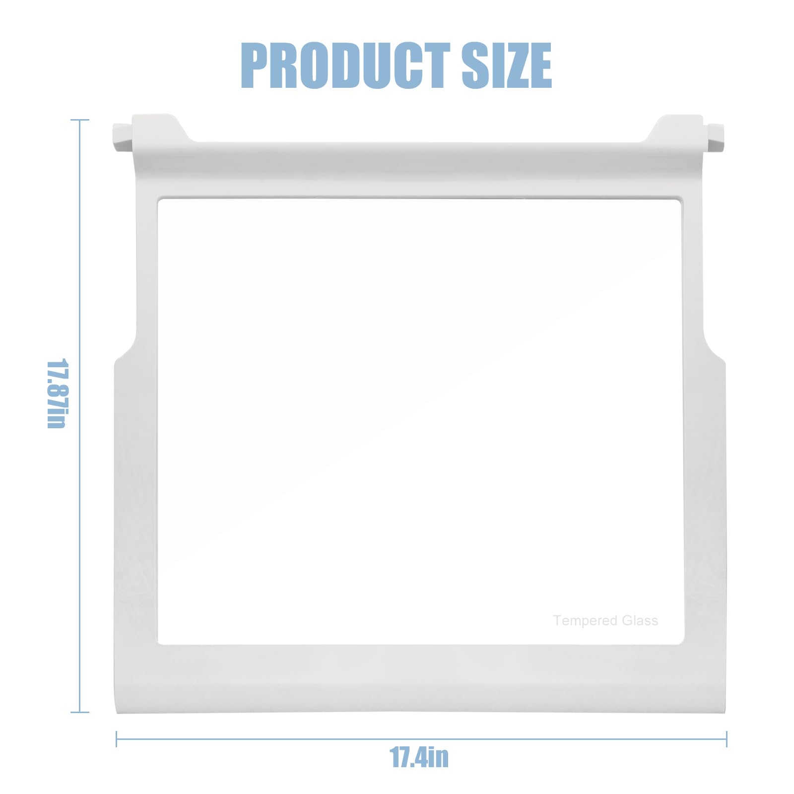 WPW10276348 Refrigerator Glass Shelf Compatible With Whirlpool, Kenmore maytag, Amana, Crosley and more, Part Number: W10276348, AP6018411, PS11751713, 1557829, 2309524 - Image 7