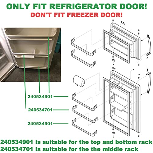 Upgraded 240534901 X2 & 240534701 X1 Refrigerator Door shelf retainer bar - Image 4