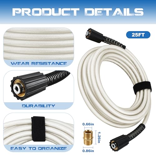 25FT Pressure Washer Hose for Ryobi Power Washer Hose - Image 8