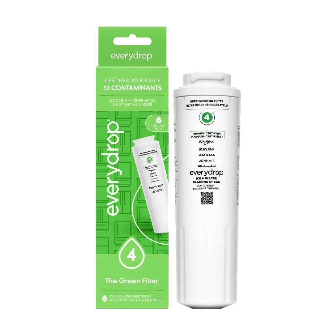 everydrop by Whirlpool Ice & Water Refrigerator Filter 4, Green, EDR4RXD1