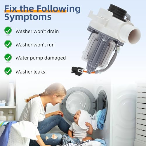 WH23X28418 290d1201g003 290d1201g001 Washer Drain Pump & Motor Assembly Replacement Compatible with G-E Hot-point Washers, Replace WH23X24178 WH23X27574 B40-3A01 B30-3A02 By Fetechmate - Image 8