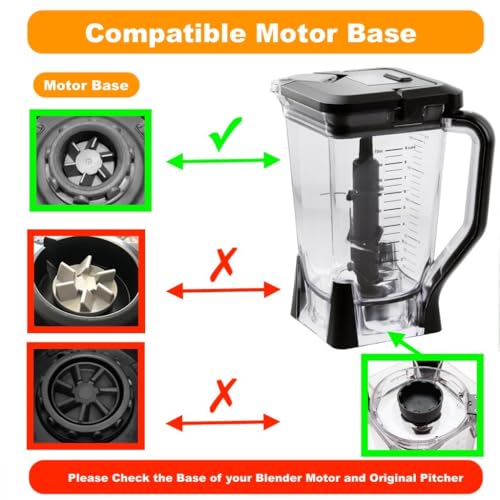 Replacement 72oz XL Pitcher with Lid and 6-Blade Assembly Compatible with Ninja Blender BL660, BL770, BL771, BL773, BL740, BL780 - Image 5