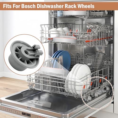 10016657 Fits for Bosch Dishwasher Extended Lower Rack Wheel Kit Replacement for Bosch Dishwasher Rack Wheels (4pack) - Image 7