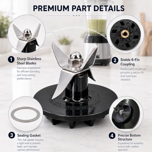 SPB-456-2B Blender Blade Assembly Compatible with Cuisinartt Blender Parts - Image 7
