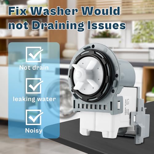 DC97-20621A Washer Drain Pump Motor fit for Samsung OEM Vrt Washer Drain Pump DC31-00178A PX3516-01 DC3100187A DC97-19289F DC97-19280F DC31-00178D B35-3A B40-3 WF42H5000AW by prime&swift - Image 8