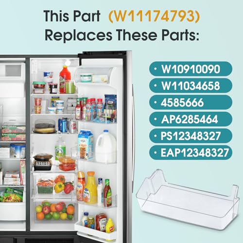 SUENTINSE OEM W11174793 Refrigerator Door Shelf Bin Compatible with Whirlpool Amana Kenmore Maytag, Replaces W11034658 W10910090 4585666 AP6285464 PS12348327 EAP12348327 - Image 8