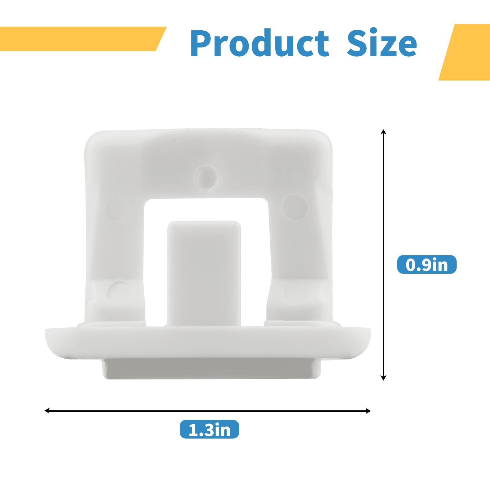 2 Pack WD12X10304 Dishwasher Upper Rack Slide End Cap Stop Clip Replacement Part by JPKTA Compatible with GE Hotpoint Kenmore Dishwashers Top Rack Repalces AP4484666 WD30X97 1556527 WD12X0344 - Image 6