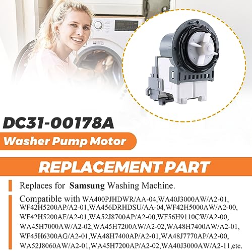 OEM DC31-00178A PX3516-01 Washer Drain Pump Upgrade Fit for SAMSUNG Washer, Replaces DC31-00187A DC97-19289F DC31-00178D B35-3a DC97-20621A PX3516-01, 5 YEARS WARRANTY by Beaquicy - Image 8