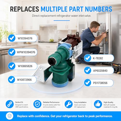 Upgraded K-78282 W10394076 W10865826 Refrigerator Water Inlet Valve - Image 6