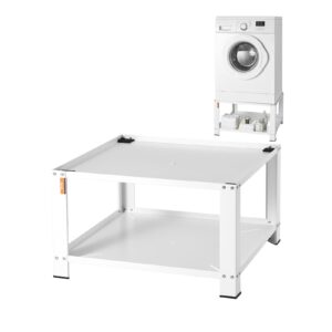 VEVOR Laundry Pedestal with Storage Shelf, 28" Lx28 Wx16 H, Washer and Dryer Stand Base Universal Platform, Fit 660lbs Capacity, Heavy Duty Steel Multi-Functional Base for Washing Machine