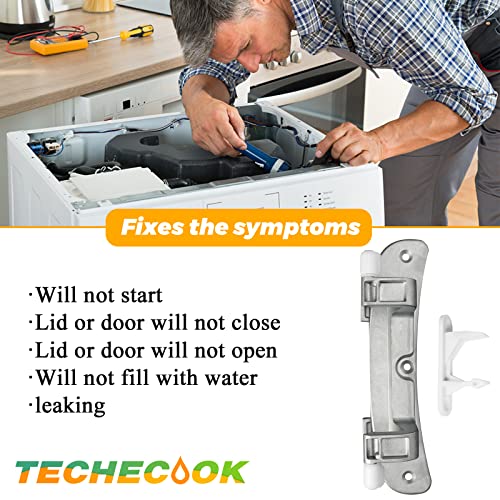 Upgraded 134550800 Affinity Washer Door Hinge with Bushings & 131763310 Door Striker Kit-Fit for Frigidaire Electrolux Kenmore Crosley Washing Machine-Replaces 1191162 AP3886714 PS1152380 by Techecook - Image 8