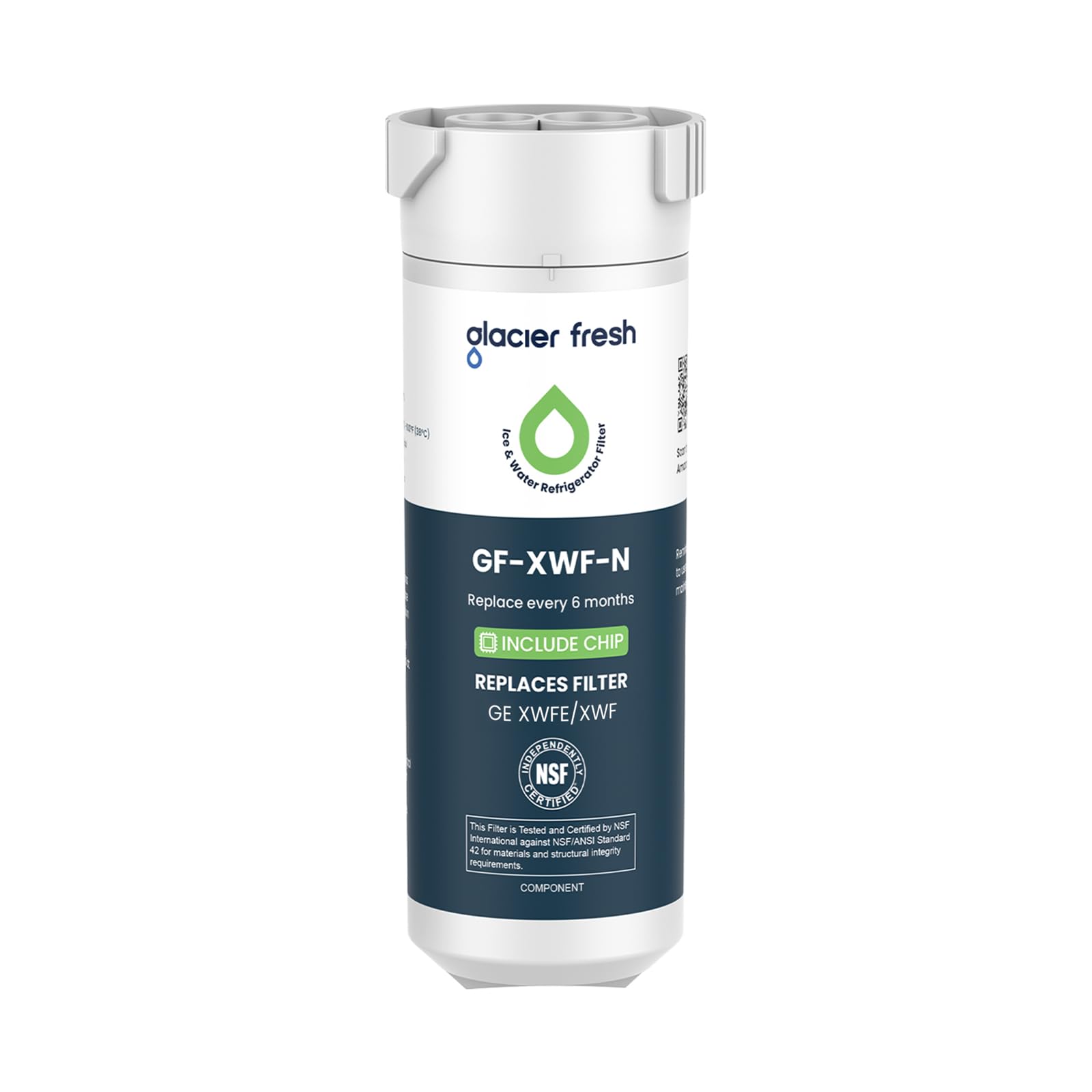 GLACIER FRESH XWFE (Built-in CHIP) Refrigerator Water Filter Pack of 1