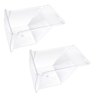 [2 PACK] 240337103 240337107 Refrigerator Crisper Drawers Replacement Compatible with Frigidaire Fridge Crisper Pan Replacement 240337102 240337105 240337108 240337109 Refrigerator Storage Component