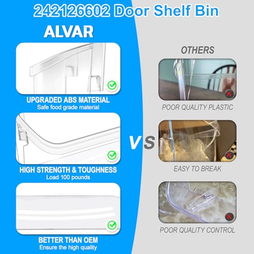 UPGRADED 242126602 Refrigerator Door Bin for Frigidaire Shelf Replacement - Image 8