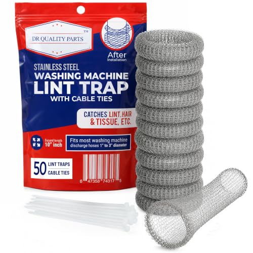 Dr Quality Parts Washing Machine Lint Trap Stainless Steel 50-Pack