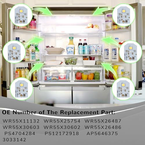 WR55X11132 Refrigerator Light Replacement LED for GE Refrigerator (7 Pcs) - Image 4