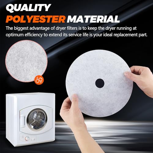 【Polyester Upgrade】20 PCS Dryer Exhaust Filter for Panda by Beaquicy - Lint Filter Cloth Dryer Replacement for Panda Sonya Magic Chef Avanti Dryers - Includes 16 Exhaust Filters & 4 Air Intake Filters - Image 6