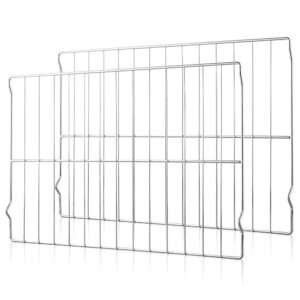 [Upgraded] 2Pcs Range Oven Racks W10256908 for Whirlpool/KitchenAid/Roper/Maytag/Kenmore Range, Replaces W10138079, 3195710, W10179196, 24" x 15.75" Size, Not Universal