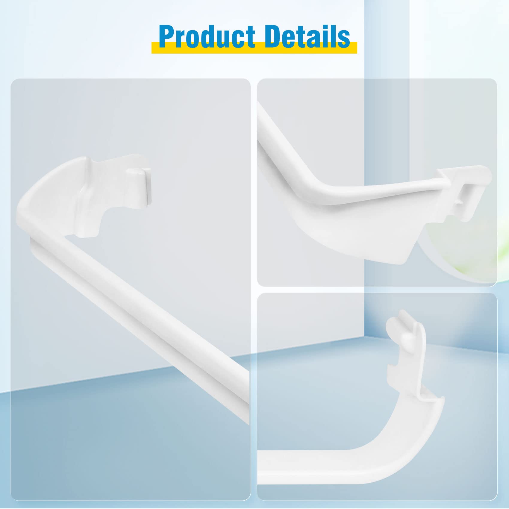UPGRADED 240534701 Door Shelf Rack Bar Compatible with Frigidaire or Kenmore Refrigerator Door Bar Retainer Rail Replace 948952, AP3214631, PS734936 Frigidaire Replacement Shelf Door Bin Parts - Image 5