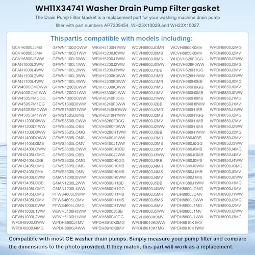 WH11X34741 Washer Drain Pump Filter gasket - Image 8